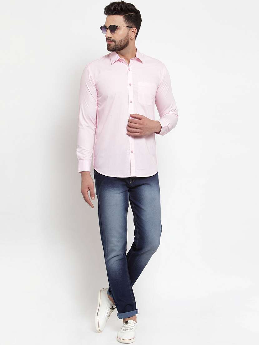 mens solid casual shirt - 19143204 - Standard Image - 3