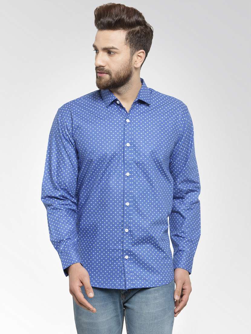 mens geometric casual shirt