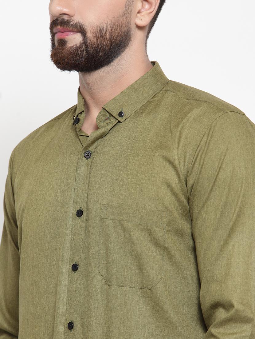 mens solid casual shirt - 19143291 - Standard Image - 3