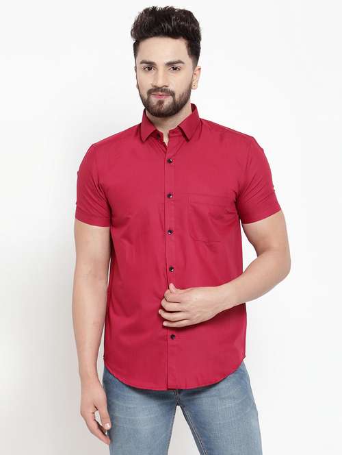 mens solid casual shirt - 19143370 - Standard Image - 0