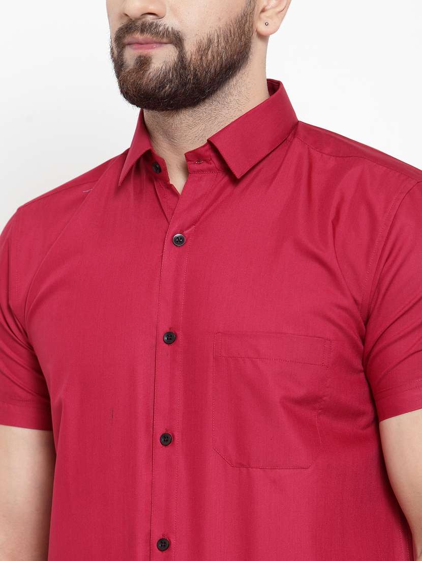 mens solid casual shirt - 19143370 - Standard Image - 3