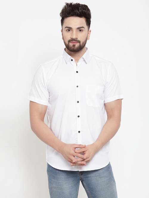 mens solid casual shirt - 19143373 - Standard Image - 0
