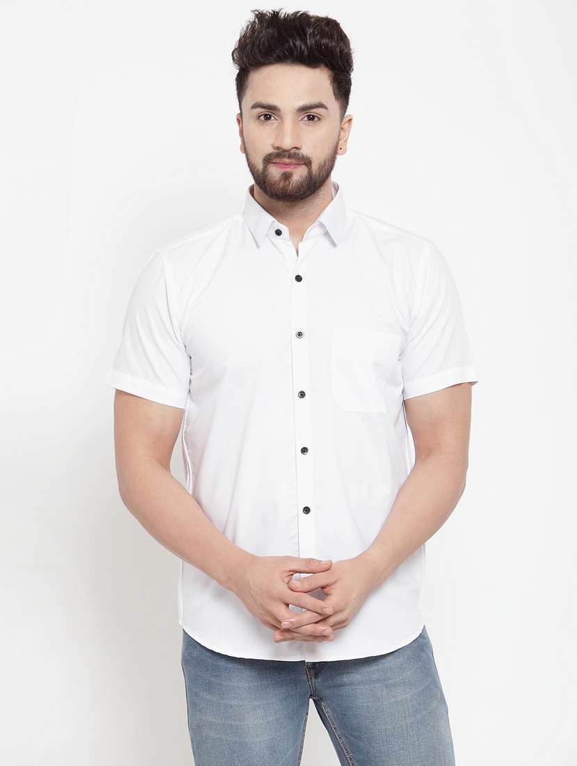 mens solid casual shirt - 19143373 - Zoom Image - 0