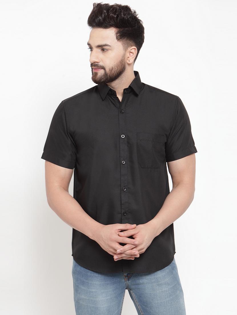 mens solid casual shirt - 19143375 -  Zoom Image - 0