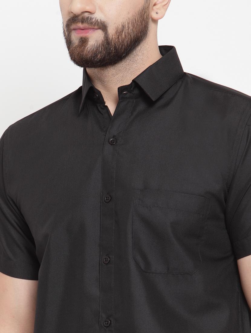 mens solid casual shirt - 19143375 - Standard Image - 3