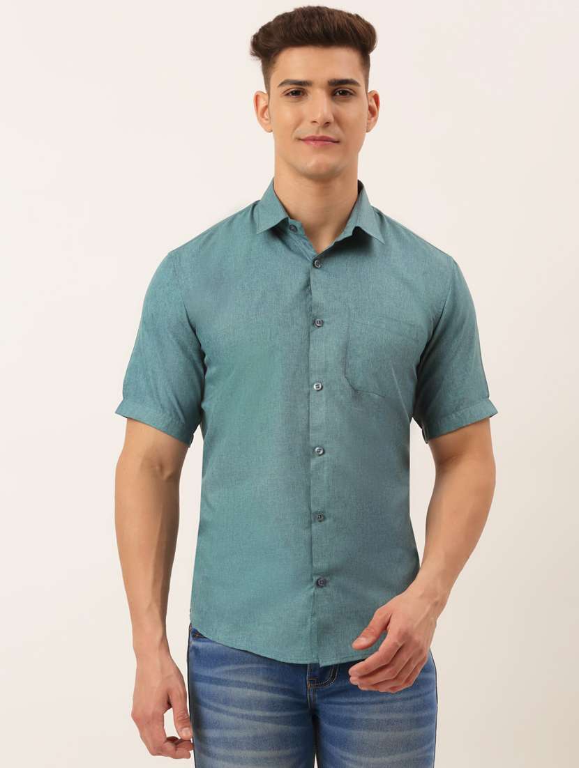 mens solid casual shirt