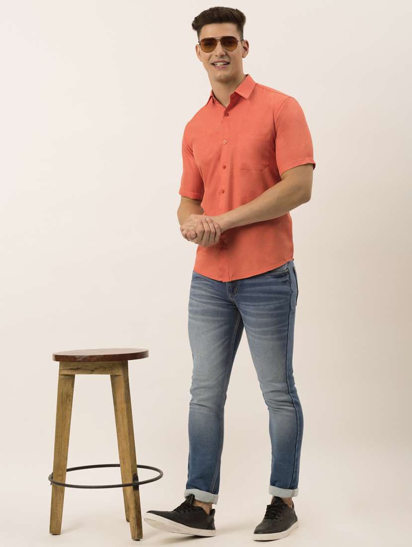 mens solid casual shirt - 19143541 -  Standard Image - 3