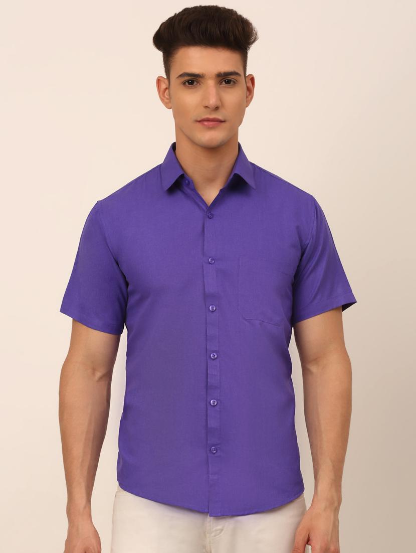 mens solid casual shirt - 19143543 -  Zoom Image - 0