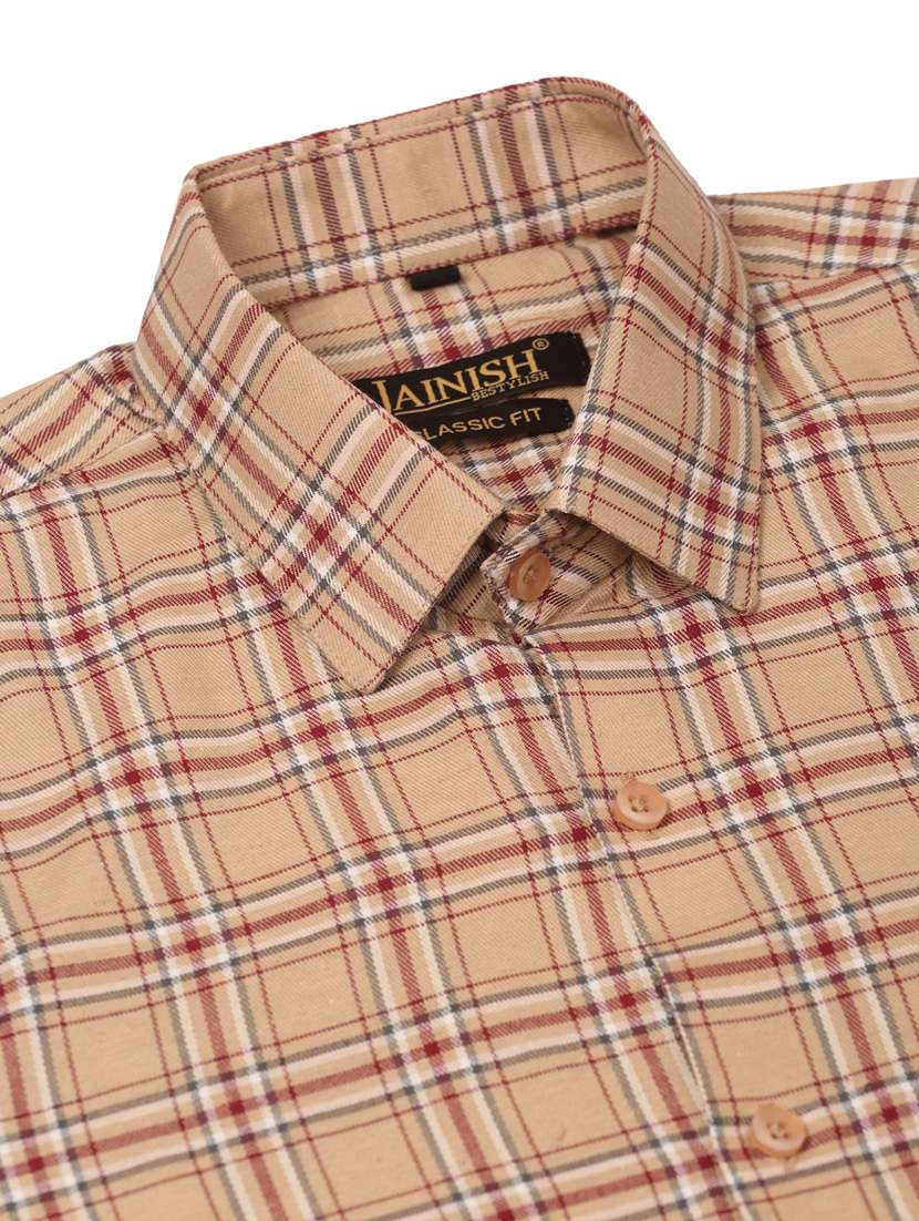 mens checks casual shirt - 19143552 - Standard Image - 5