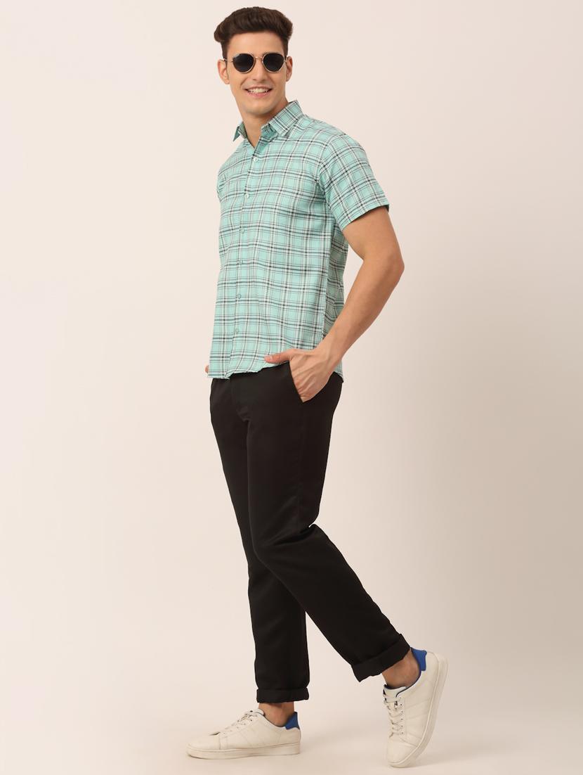 mens checks casual shirt - 19143553 - Standard Image - 3