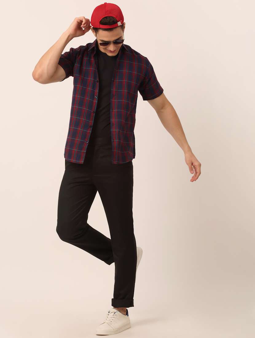 mens checks casual shirt - 19143562 - Standard Image - 3