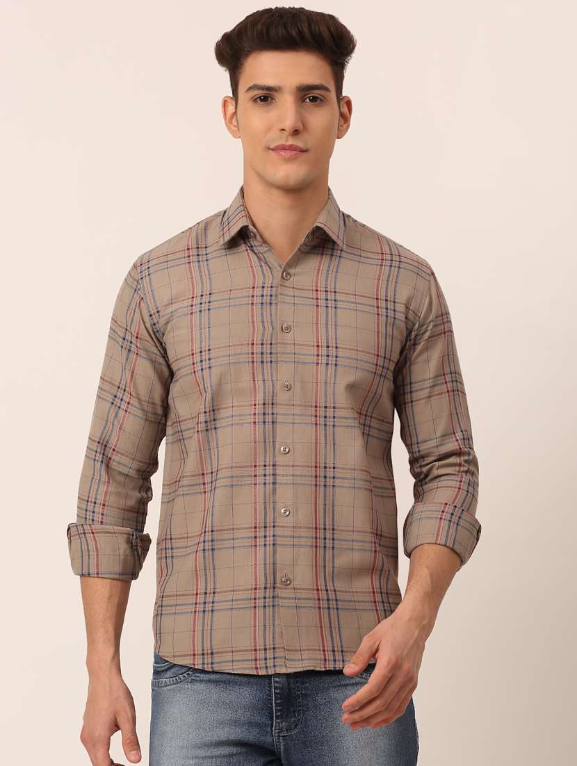 mens checks casual shirt - 19143565 - Zoom Image - 0