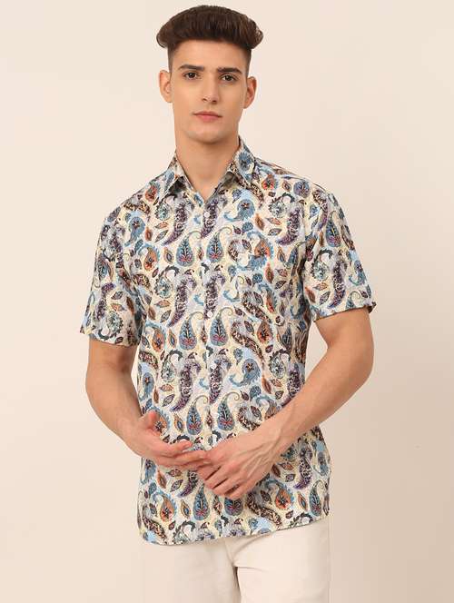 mens paisley casual shirt - 19143606 -  Standard Image - 0