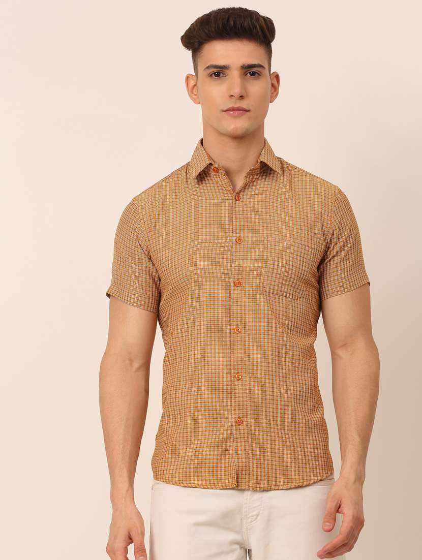 mens checks casual shirt