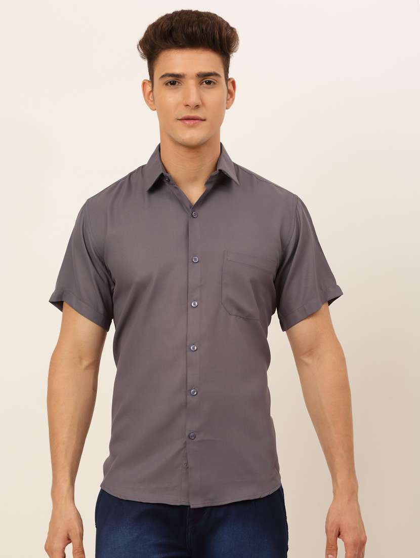 mens solid casual shirt