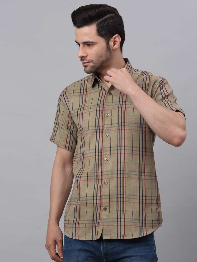 mens checks casual shirt