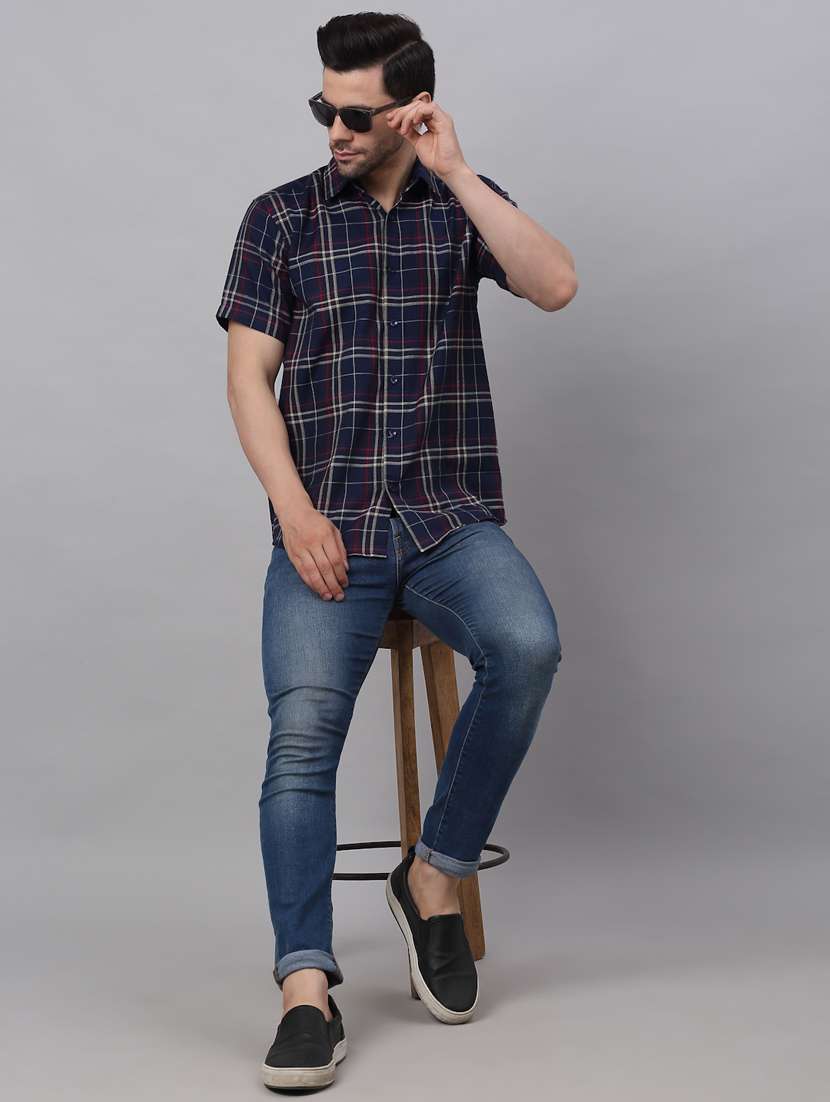 mens checks casual shirt - 19143645 -  Standard Image - 3