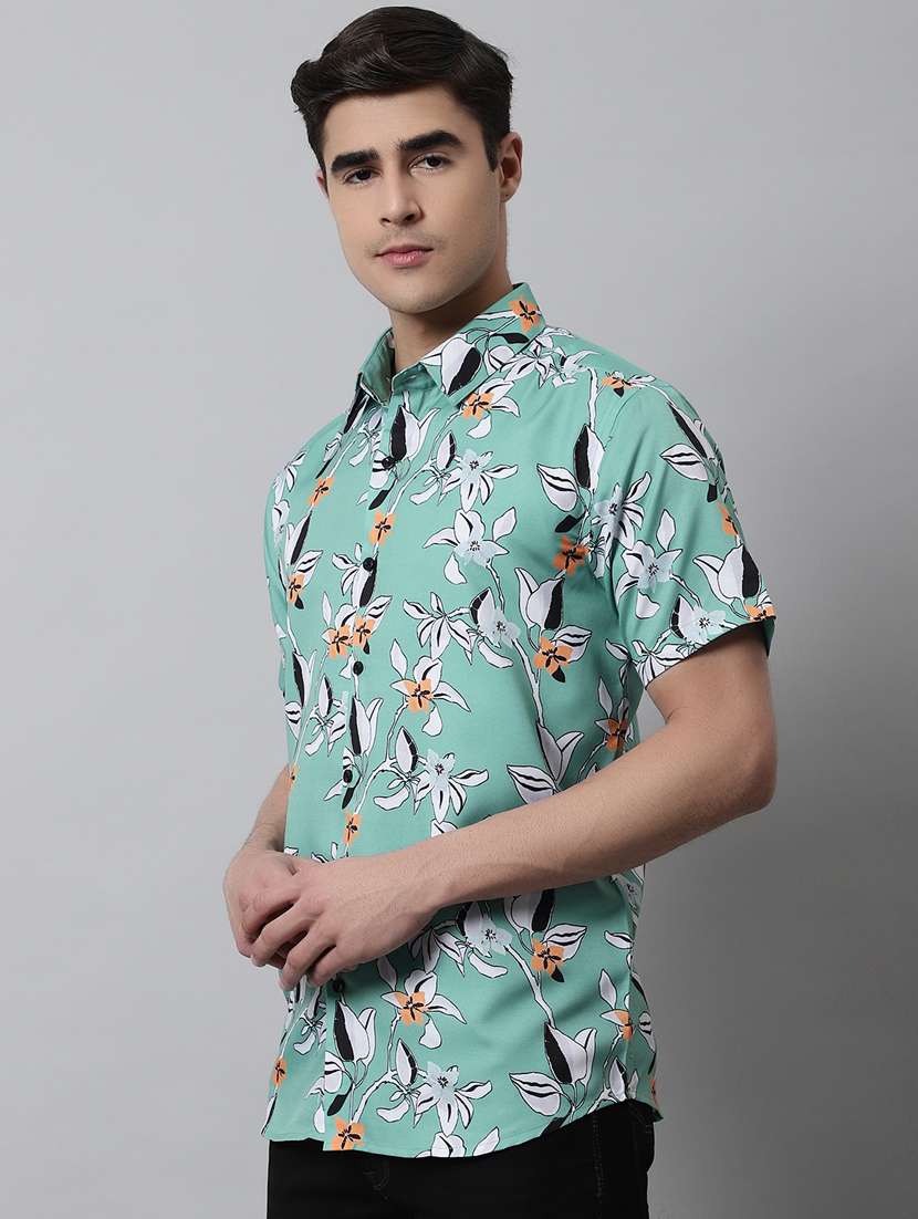 mens florals casual shirt
