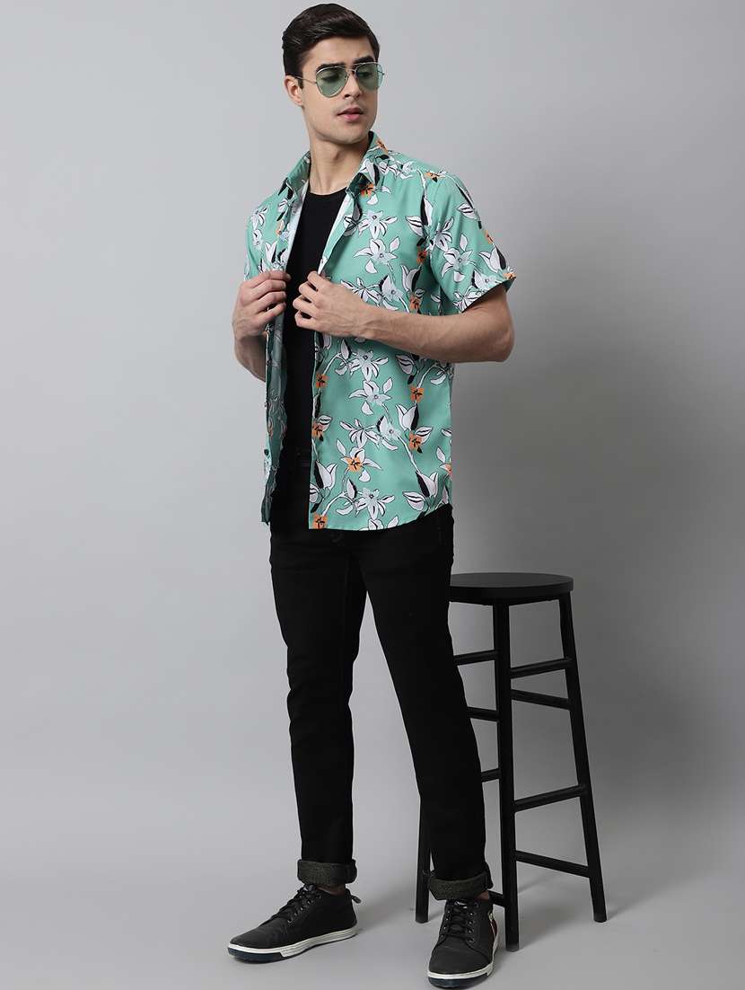 mens florals casual shirt - 19143667 -  Standard Image - 3