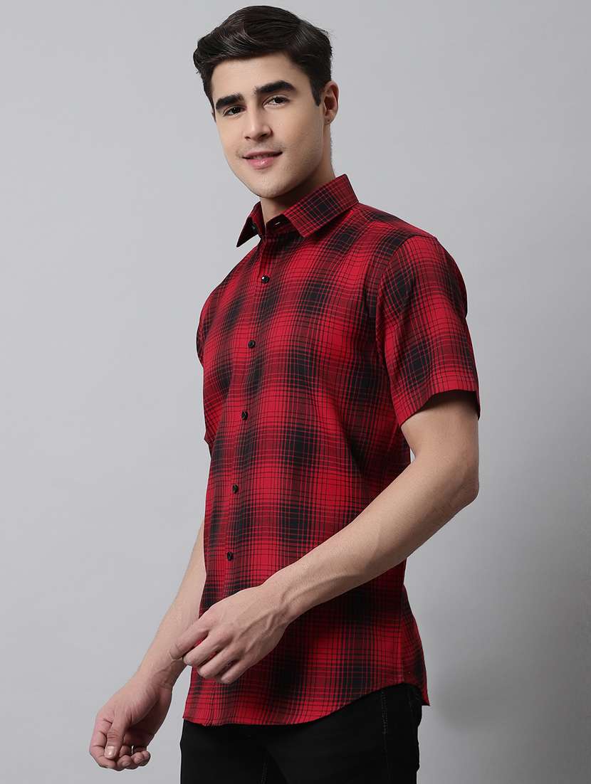 mens checks casual shirt