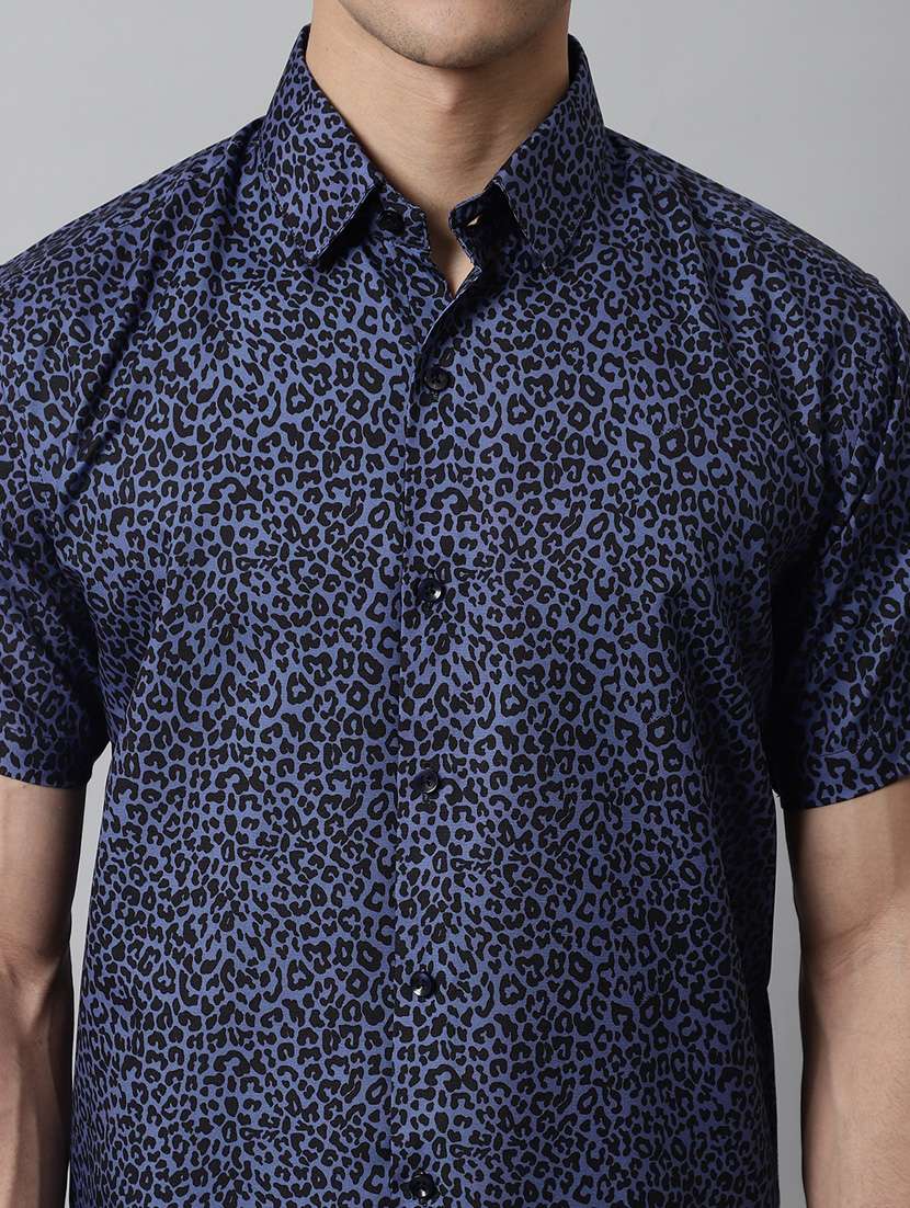 mens animal print casual shirt - 19143710 - Standard Image - 5