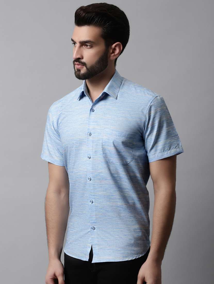 mens melange casual shirt