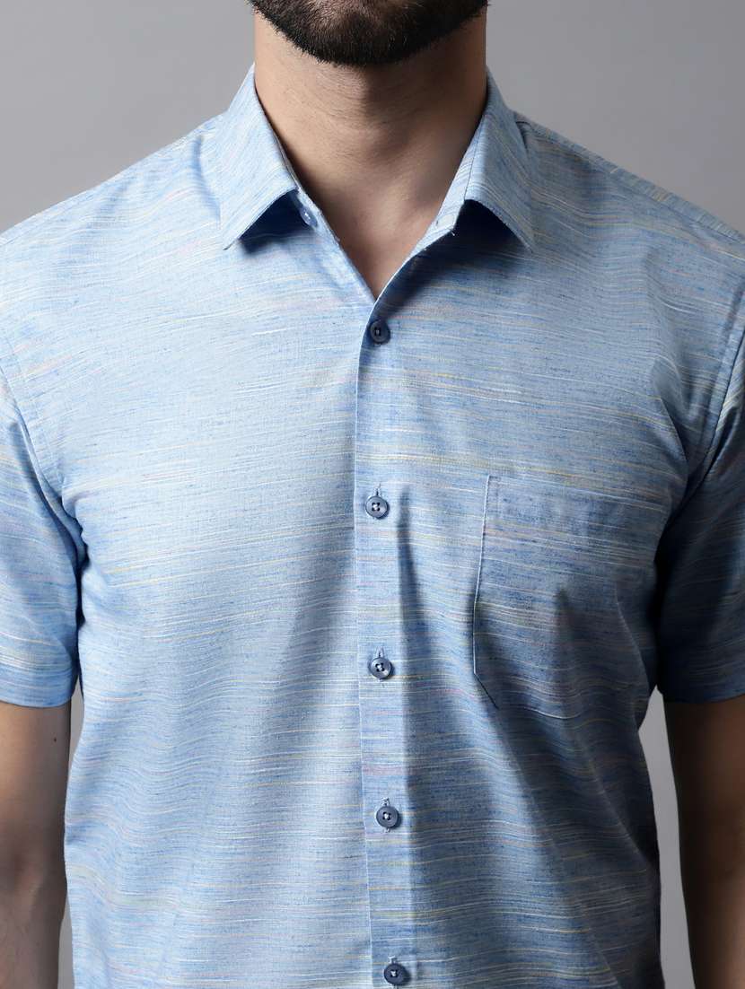 mens melange casual shirt - 19143712 - Standard Image - 5