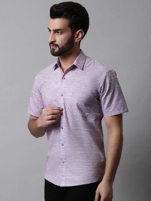 mens melange casual shirt - 19143713 - Standard Image - 0