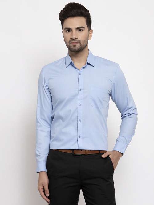mens solids formal shirt - 19144065 -  Standard Image - 0