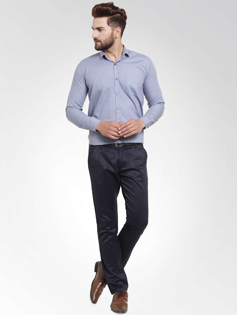 mens solids formal shirt - 19144069 - Standard Image - 3