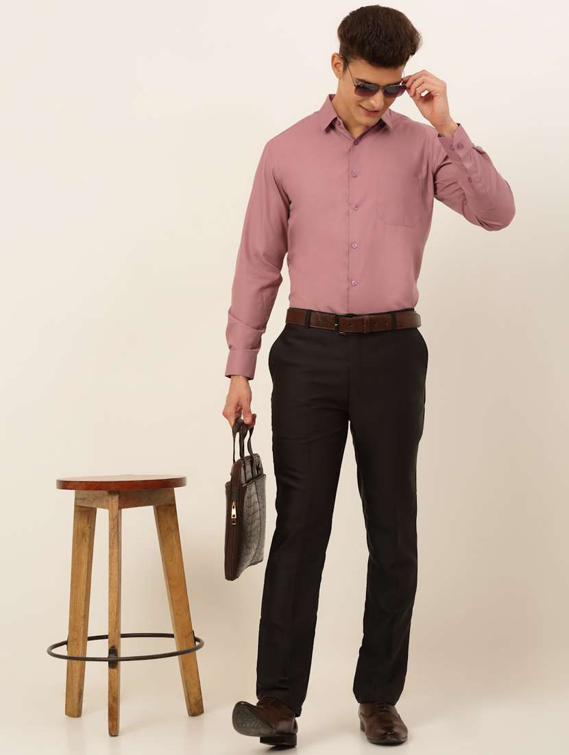 mens solids formal shirt - 19144095 - Standard Image - 3