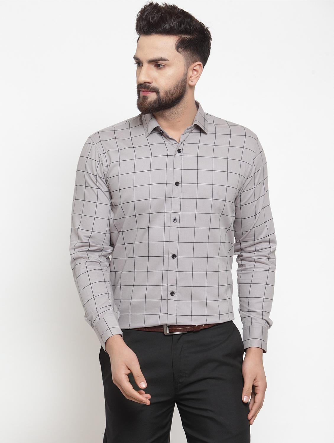 mens checks formal shirt