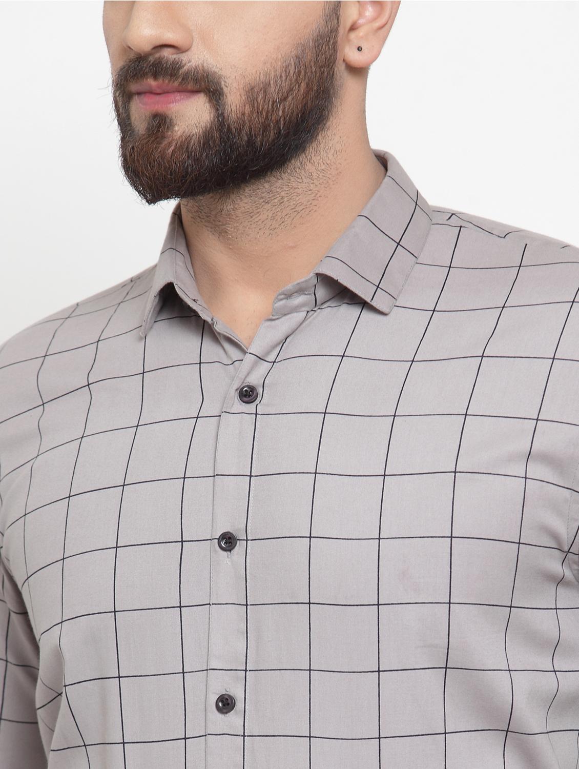 mens checks formal shirt - 19144228 - Standard Image - 3
