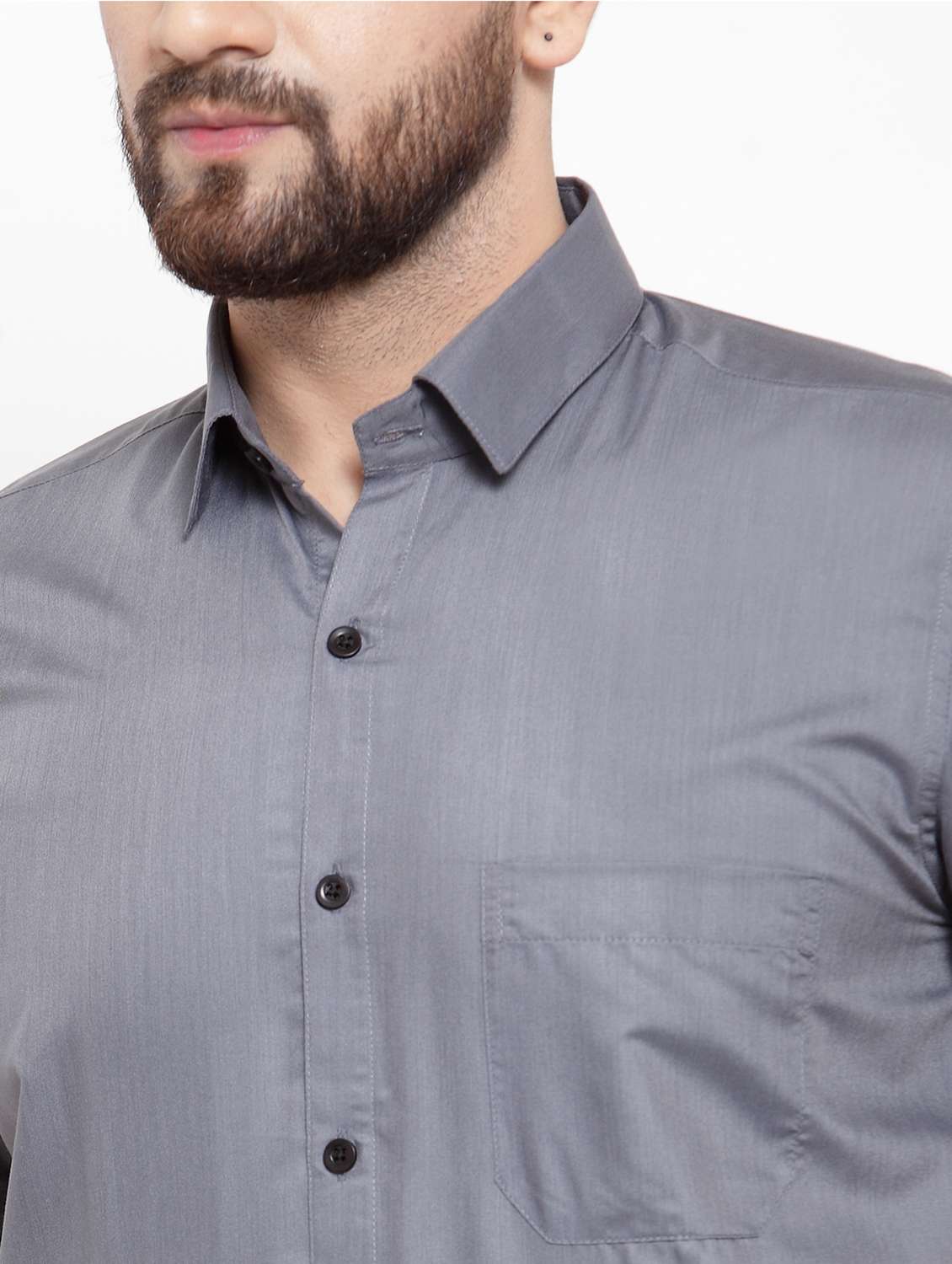 mens solids formal shirt - 19144261 - Standard Image - 3