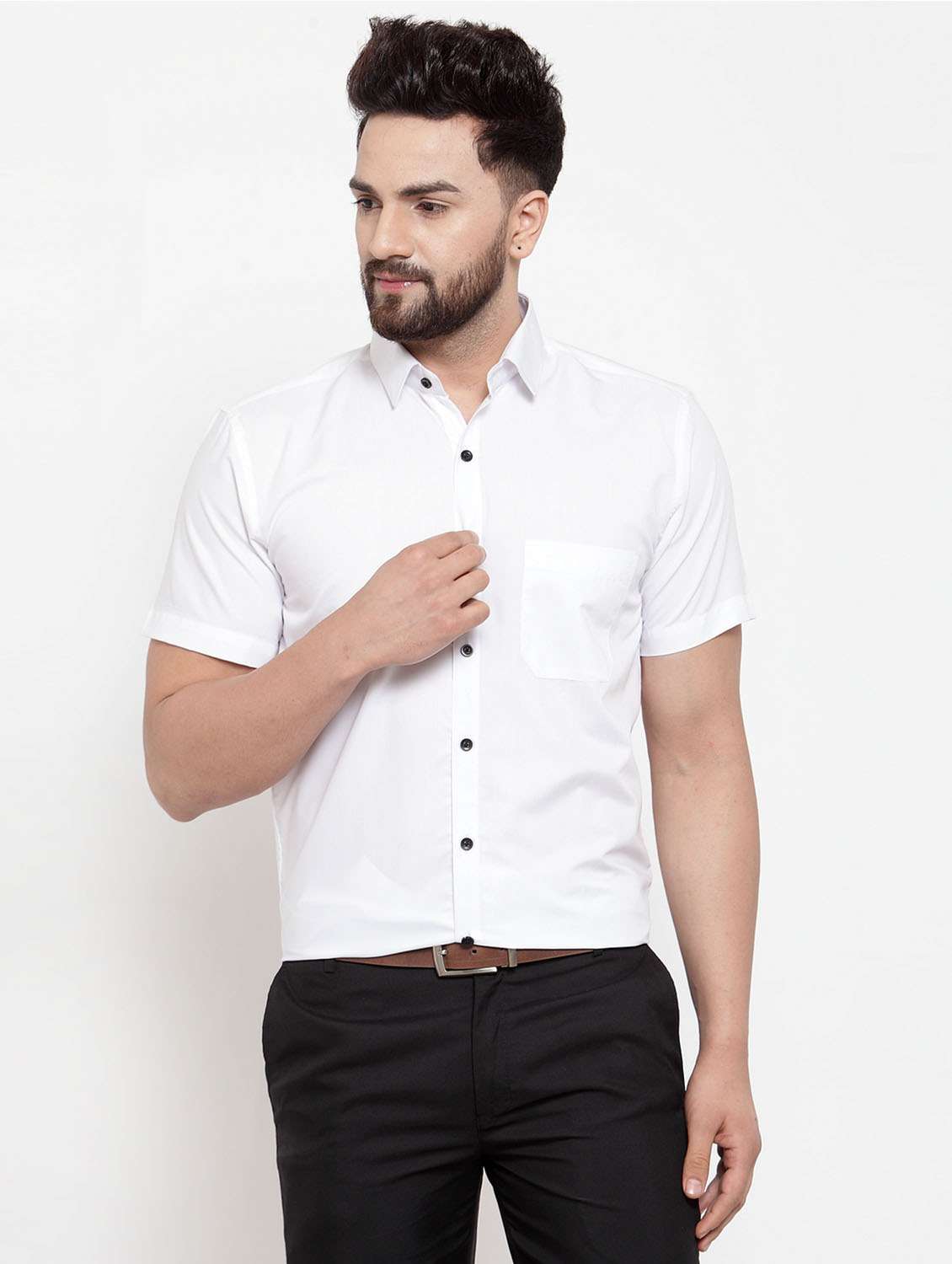mens solids formal shirt - 19144271 - Zoom Image - 0