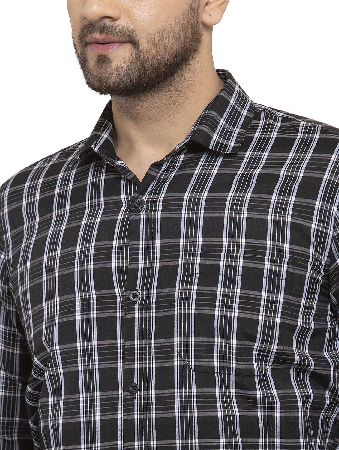 mens checks formal shirt - 19144309 -  Standard Image - 3