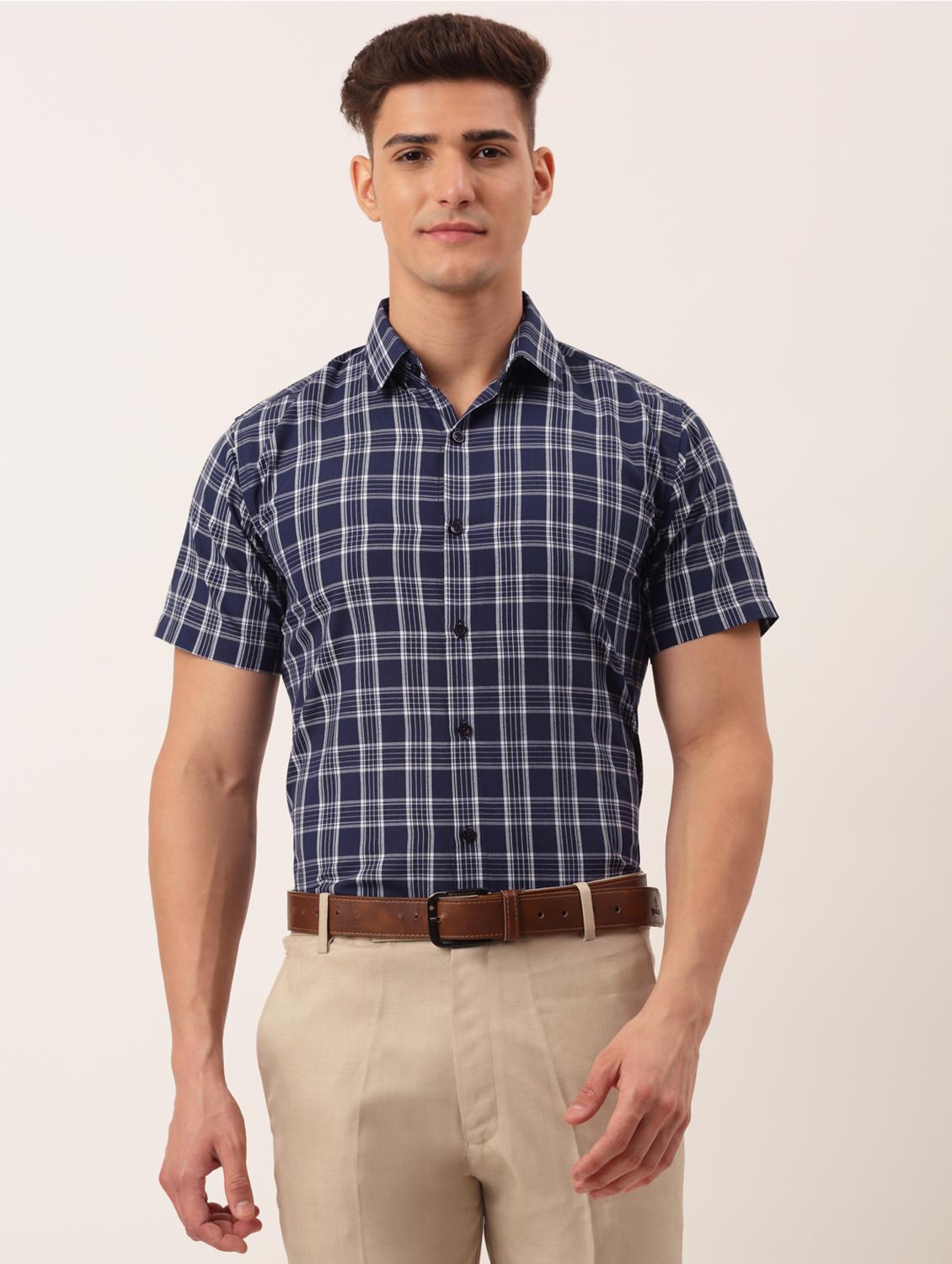 mens checks formal shirt