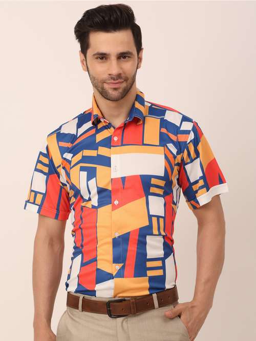 mens abstract formal shirt - 19144477 - Standard Image - 0