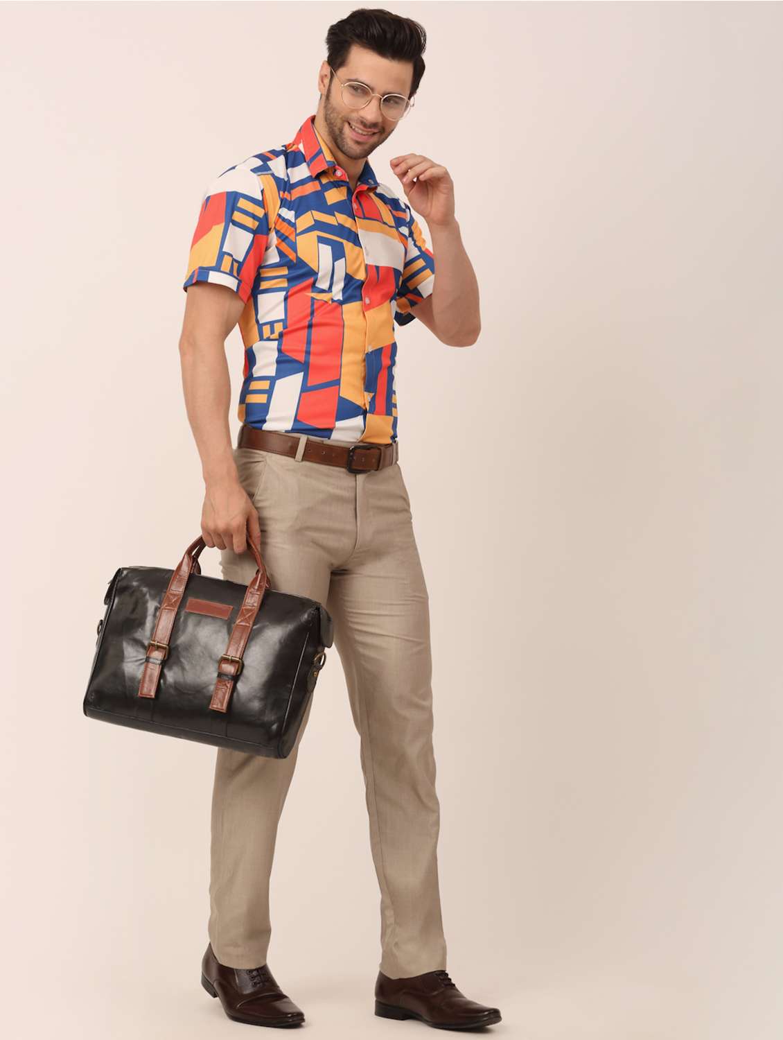 mens abstract formal shirt - 19144477 - Standard Image - 3