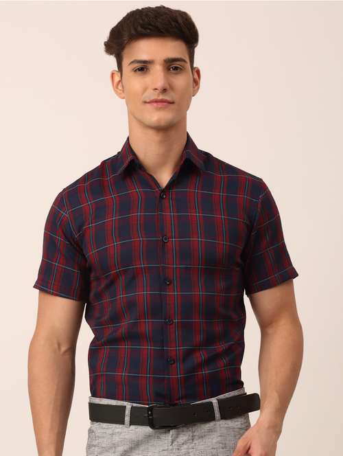 mens checks formal shirt - 19144489 -  Standard Image - 0