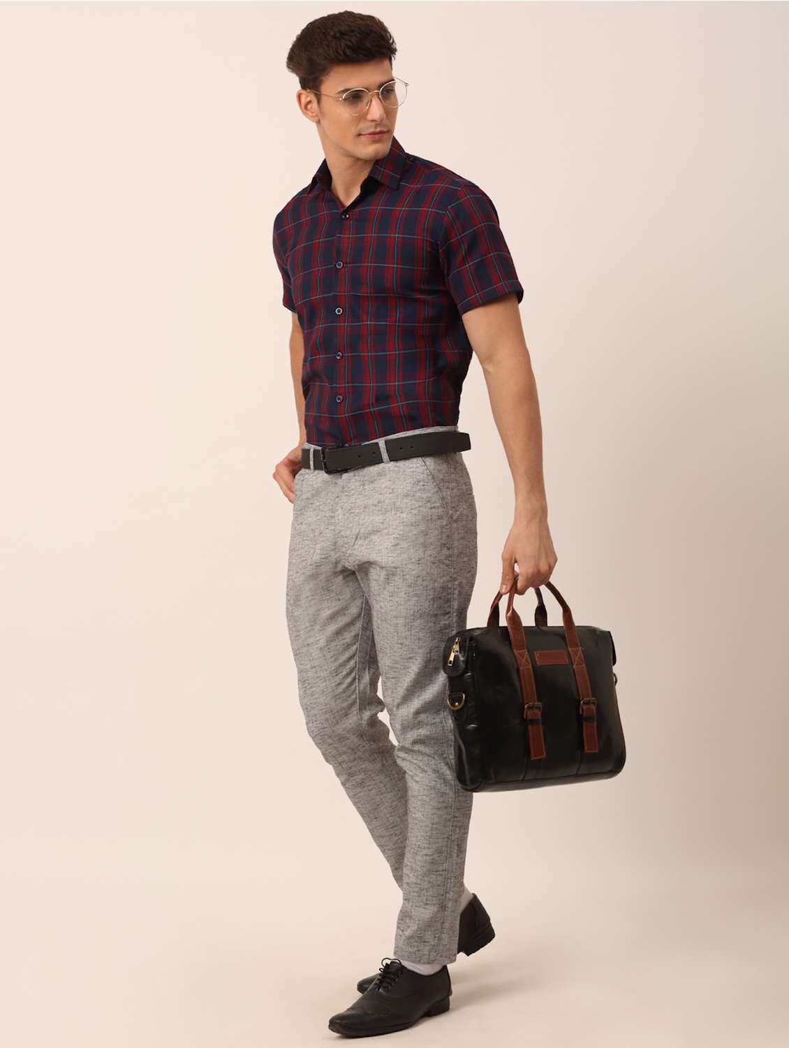 mens checks formal shirt - 19144489 -  Standard Image - 3