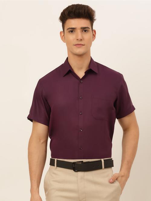 mens solids formal shirt - 19144548 - Standard Image - 0