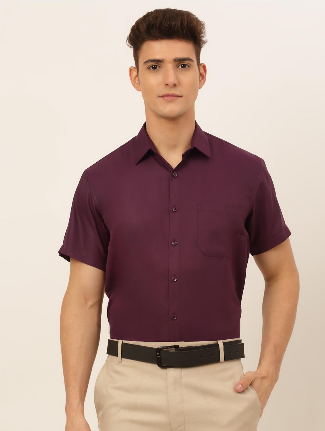 mens solids formal shirt - 19144548 - Zoom Image - 0