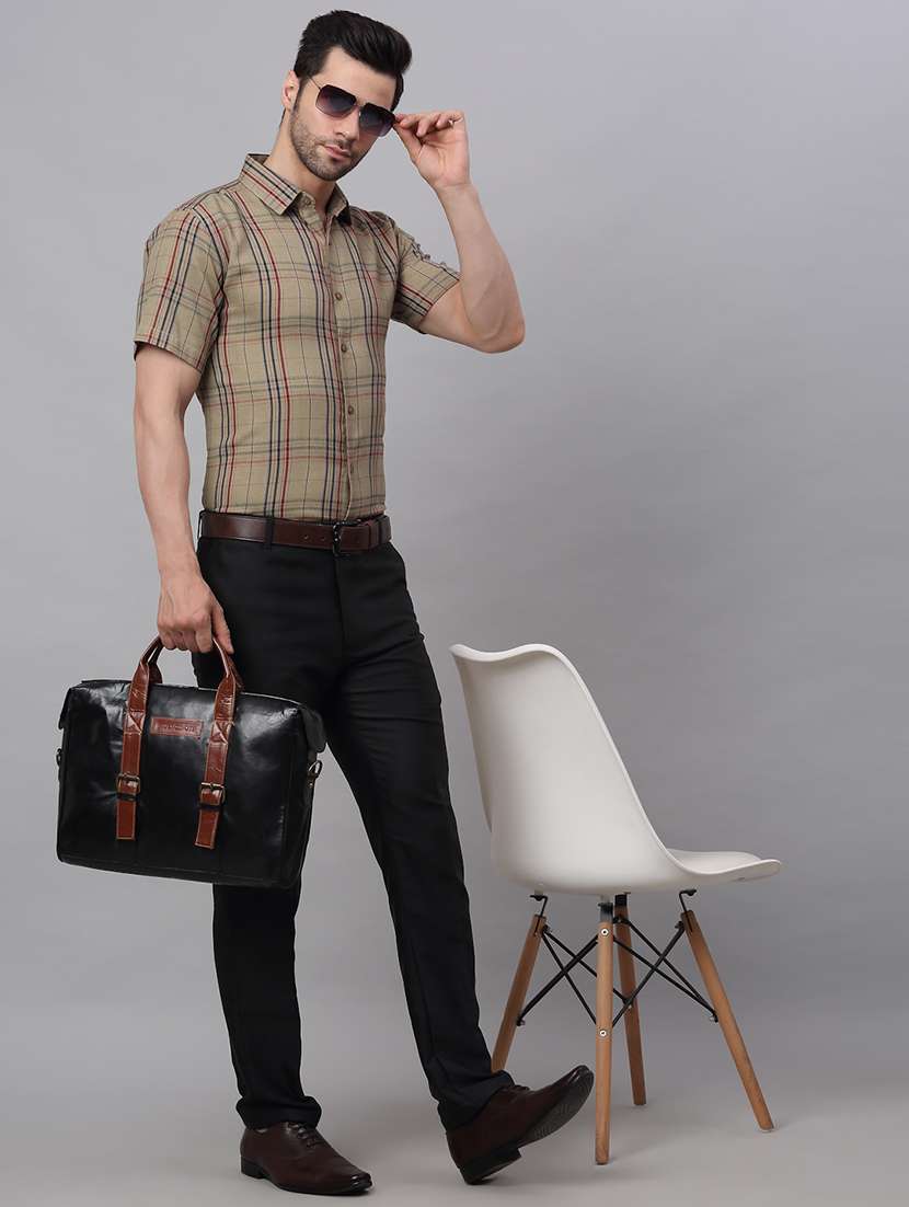 mens checks formal shirt - 19144573 -  Standard Image - 3