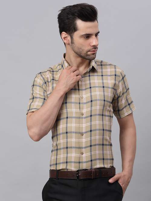 mens checks formal shirt - 19144575 -  Standard Image - 0