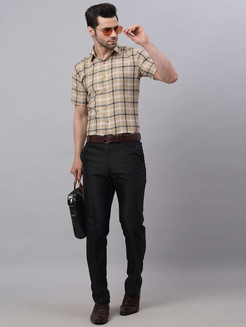 mens checks formal shirt - 19144575 -  Standard Image - 3