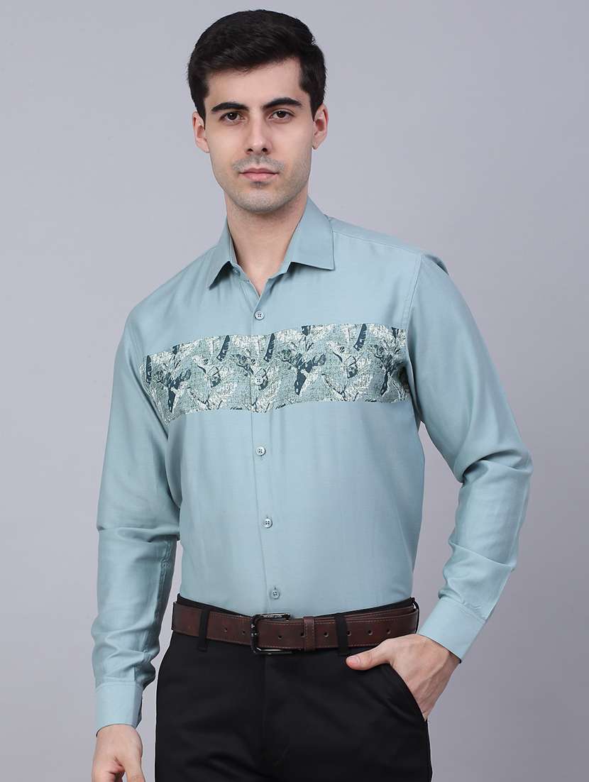 mens printed formal shirt