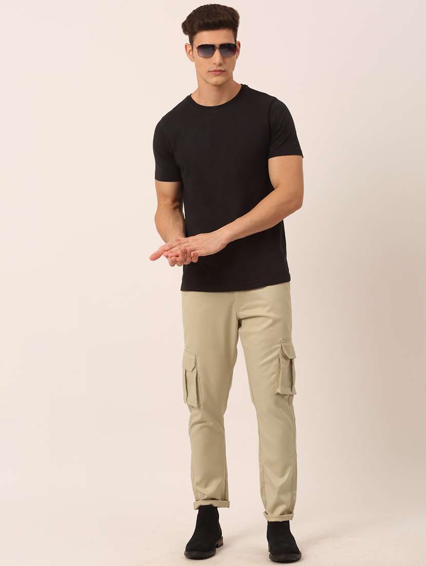 men solid cargo casual trouser - 19144917 -  Standard Image - 3