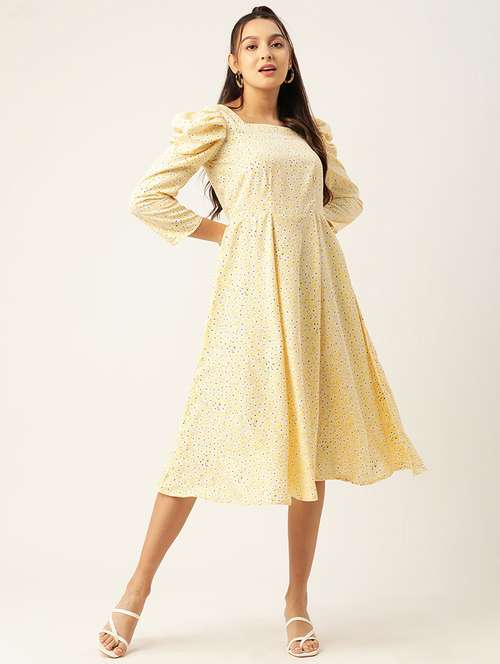 women's fit & flare floral dress - 19145037 - Standard Image - 0