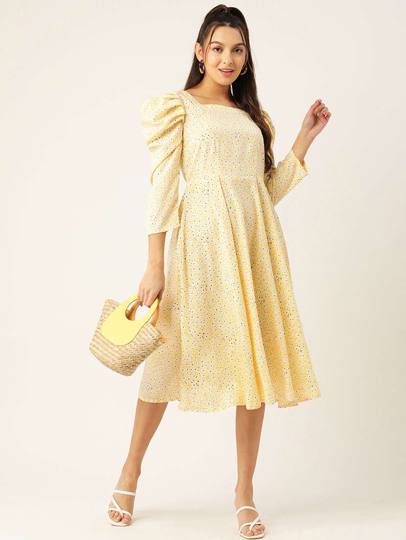 women's fit & flare floral dress - 19145037 - Standard Image - 3